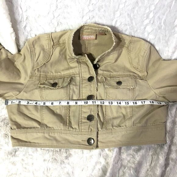 Personal Identity Teen's Close Neck Cropped Denim Jacket Size XL/15 - Picture 16 of 16